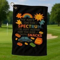 Autism Awareness Acceptance Spectrum Golf Towel thumb 1