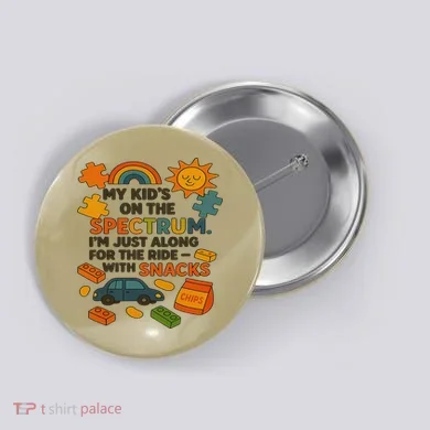 Autism Awareness Acceptance Spectrum Button