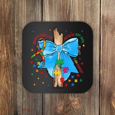 Autism Awareness Autistic God Save Faith  Coaster