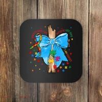 Autism Awareness Autistic God Save Faith  Coaster thumb 0