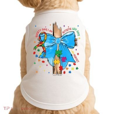 Autism Awareness Autistic God Save Faith  Doggie Tank