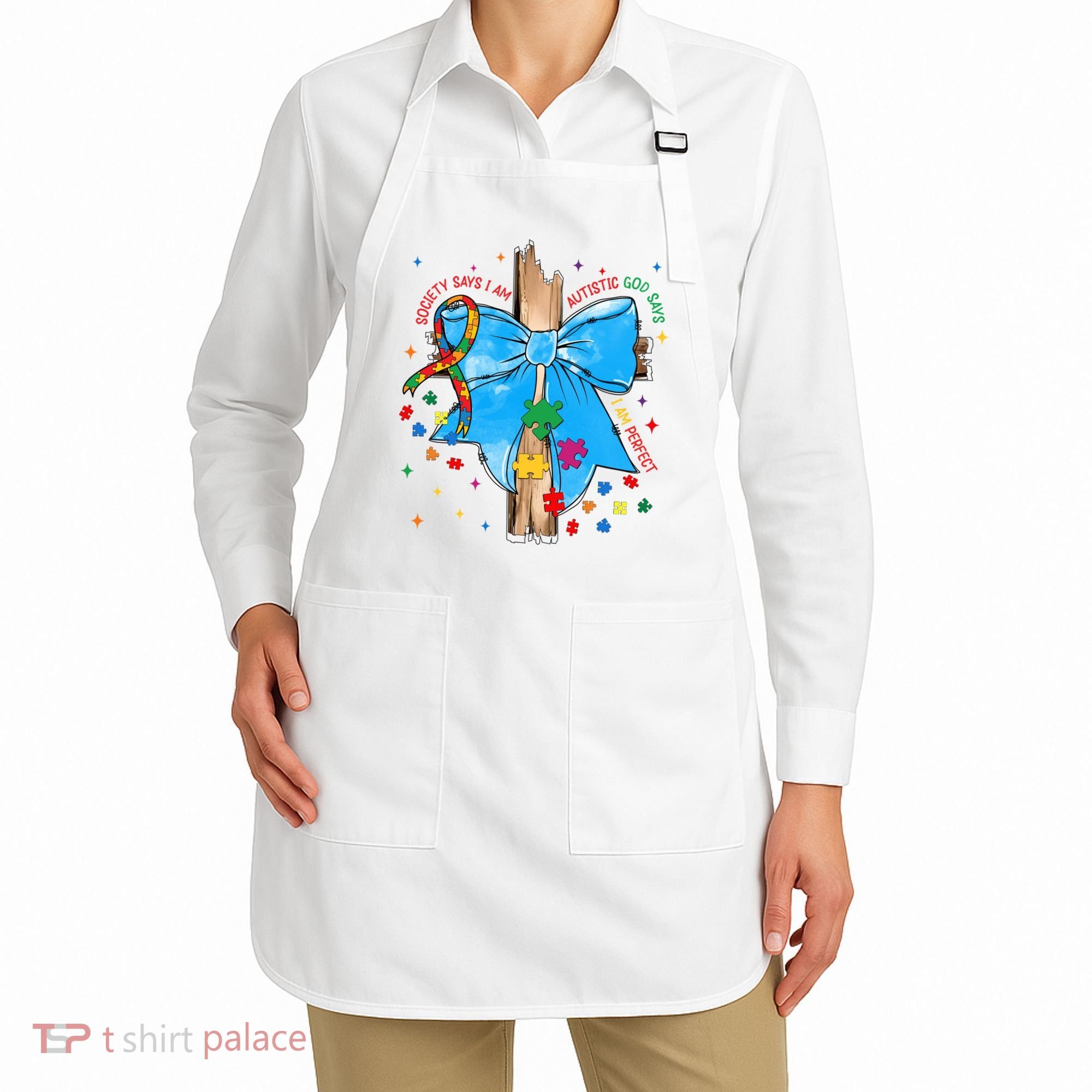 Autism Awareness Autistic God Save Faith  Apron