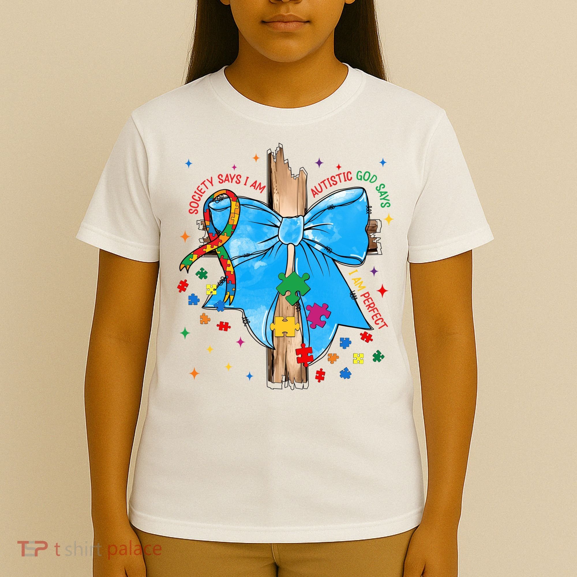 Autism Awareness Autistic God Save Faith  T-Shirt