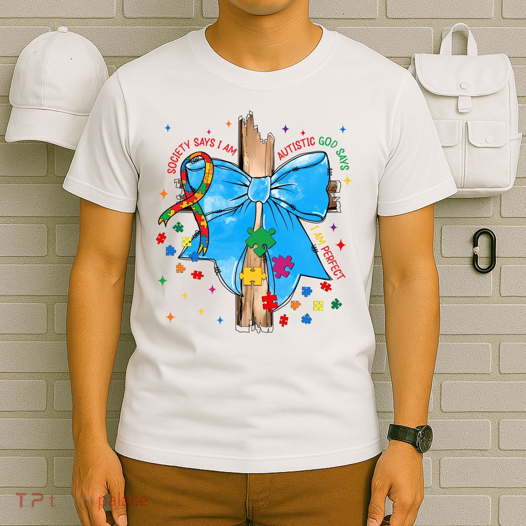 Autism Awareness Autistic God Save Faith  T-Shirt