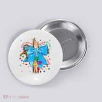 Autism Awareness Autistic God Save Faith  Button thumb 0