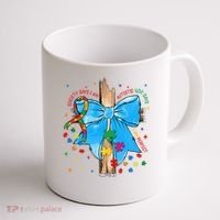 Autism Awareness Autistic God Save Faith  Coffee Mug thumb 1