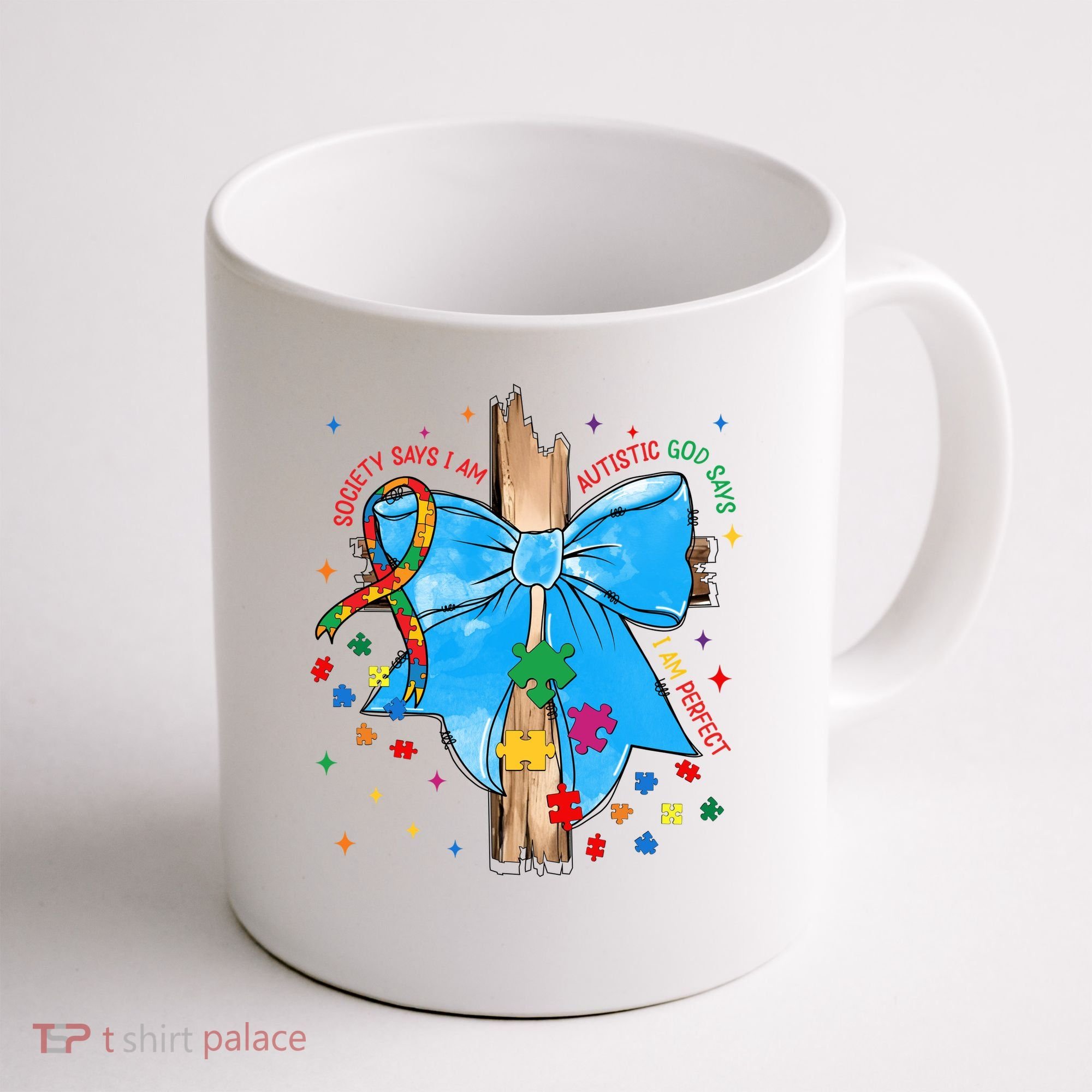 Autism Awareness Autistic God Save Faith  Coffee Mug