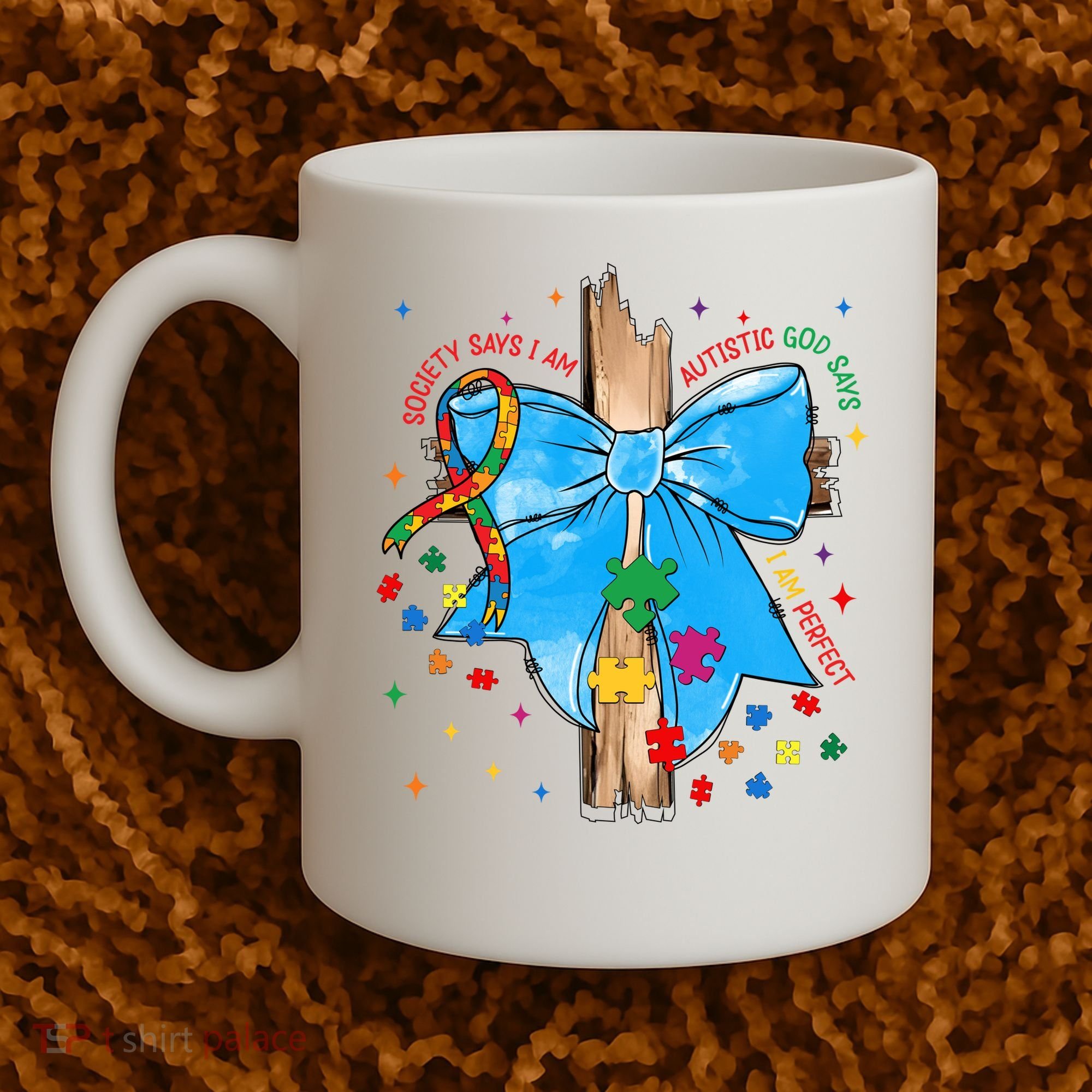 Autism Awareness Autistic God Save Faith  Coffee Mug