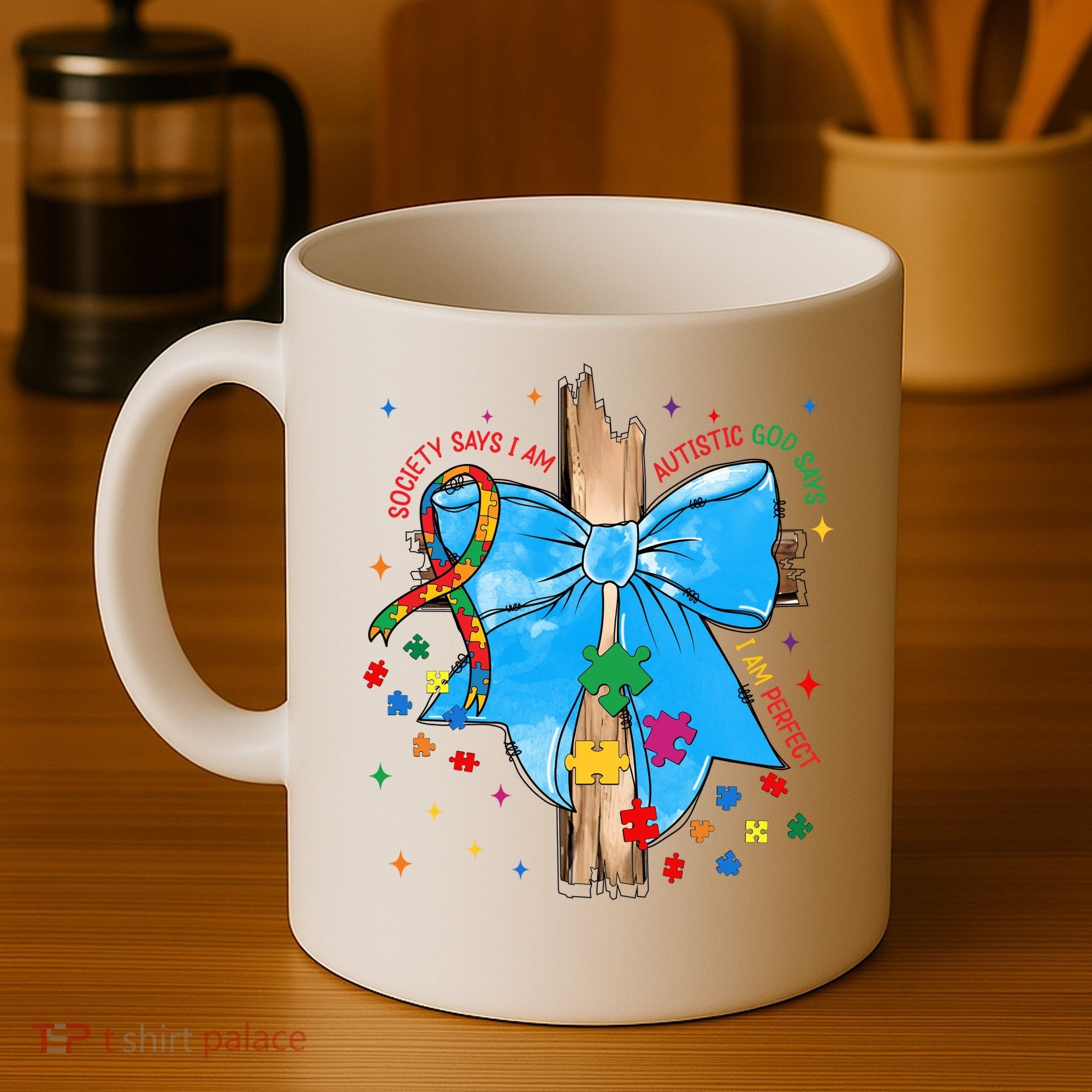 Autism Awareness Autistic God Save Faith  Coffee Mug