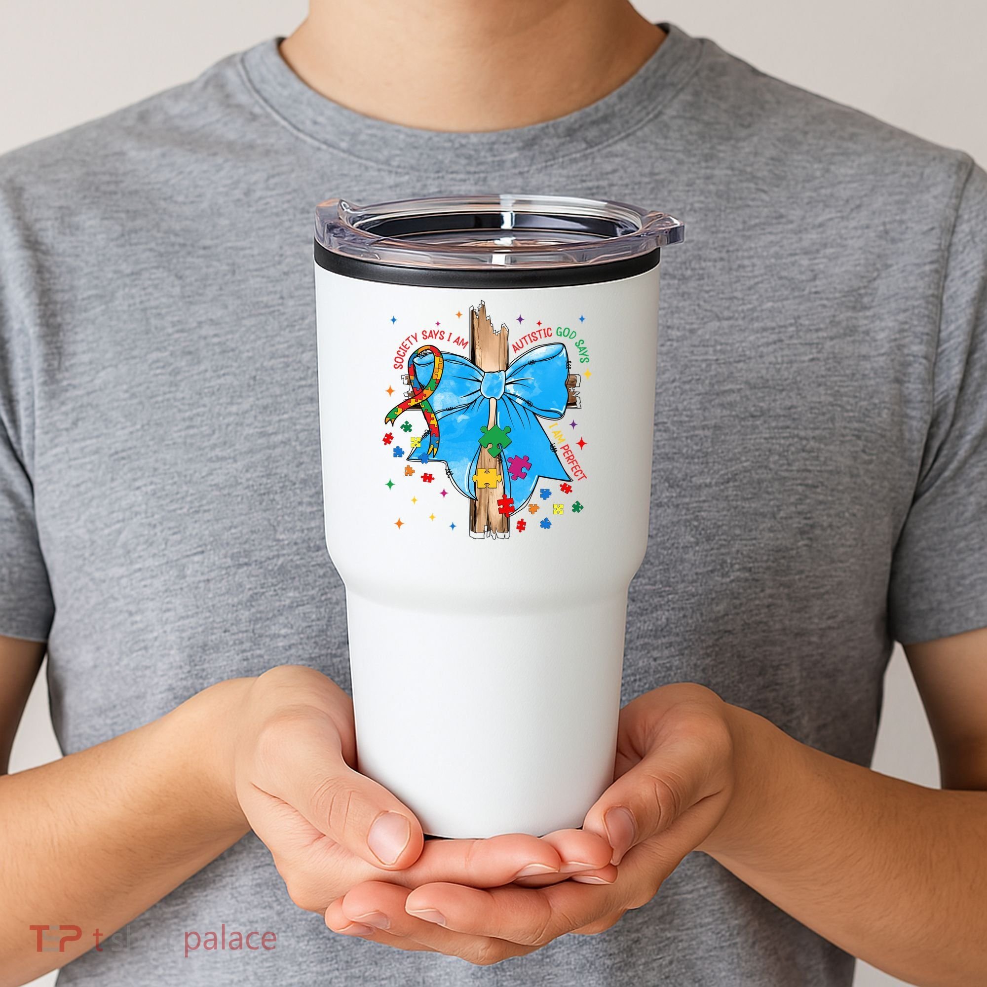 Autism Awareness Autistic God Save Faith  Tumbler