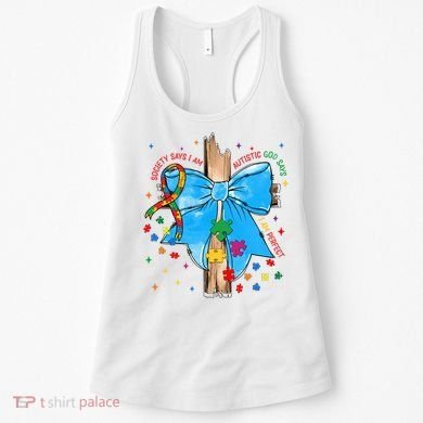 Autism Awareness Autistic God Save Faith  Women's Tank Top