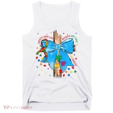 Autism Awareness Autistic God Save Faith  Tank Top