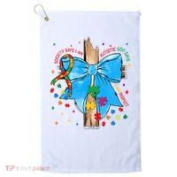 Autism Awareness Autistic God Save Faith  Golf Towel thumb 0