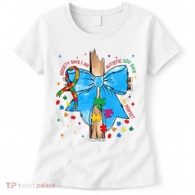 Autism Awareness Autistic God Save Faith  Women's T-Shirt