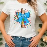 Autism Awareness Autistic God Save Faith  Women's T-Shirt thumb 2