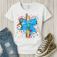 Autism Awareness Autistic God Save Faith  Women's T-Shirt thumb 3