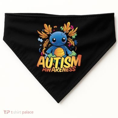 Axolotl Autism Awareness USA-Made Doggie Bandana