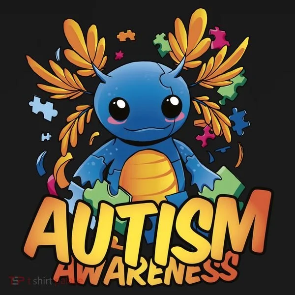 Axolotl Autism Awareness Bucket Hat