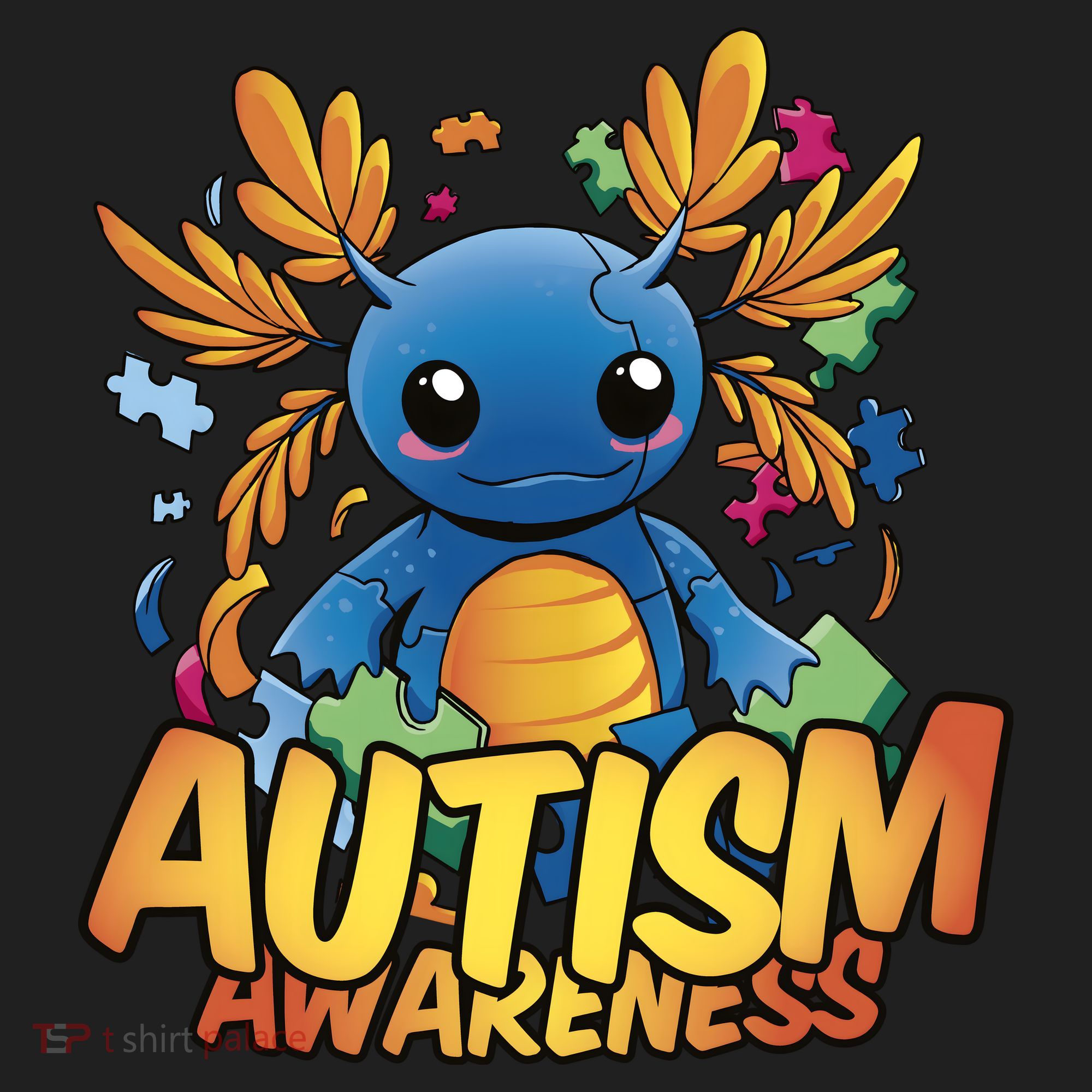 Axolotl Autism Awareness Beanie