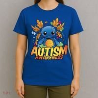 Axolotl Autism Awareness T-Shirt thumb 4