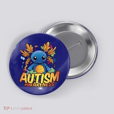 Axolotl Autism Awareness Button