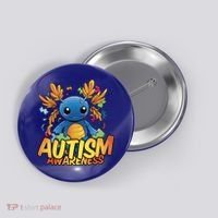 Axolotl Autism Awareness Button thumb 0