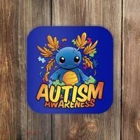 Axolotl Autism Awareness Coaster thumb 0