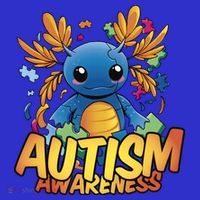 Axolotl Autism Awareness Coaster thumb 2
