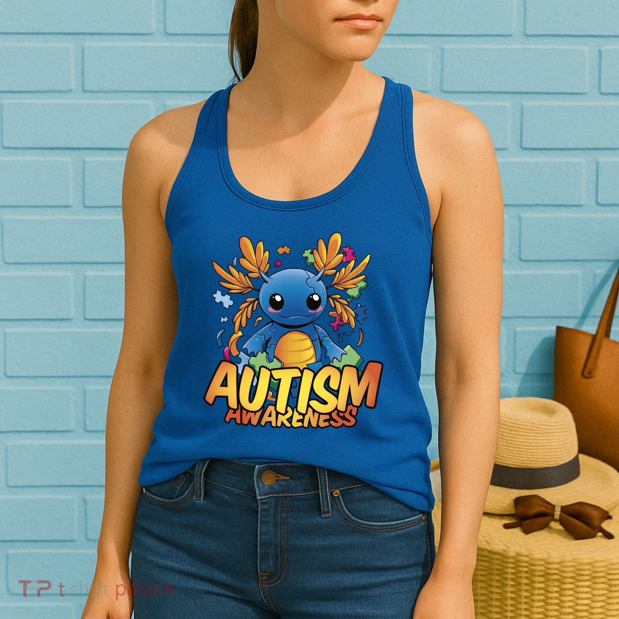Axolotl Autism Awareness Women's Tank Top
