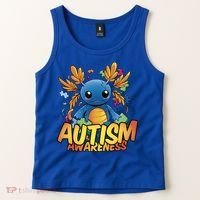 Axolotl Autism Awareness Tank Top thumb 2