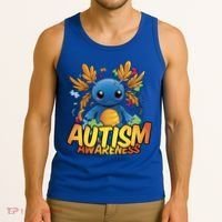 Axolotl Autism Awareness Tank Top thumb 3