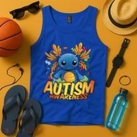 Axolotl Autism Awareness Tank Top thumb 4
