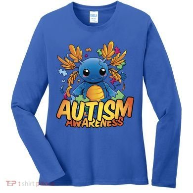 Axolotl Autism Awareness Women's Long Sleeve Shirt