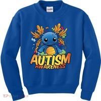 Axolotl Autism Awareness Kids Sweatshirt thumb 0