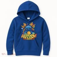 Axolotl Autism Awareness Kids Hoodie thumb 0