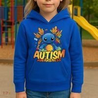 Axolotl Autism Awareness Kids Hoodie thumb 3