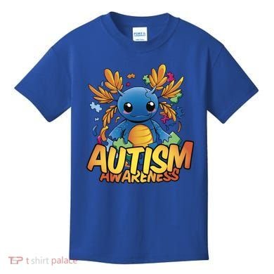 Axolotl Autism Awareness Kids T-Shirt