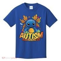 Axolotl Autism Awareness Kids T-Shirt thumb 0