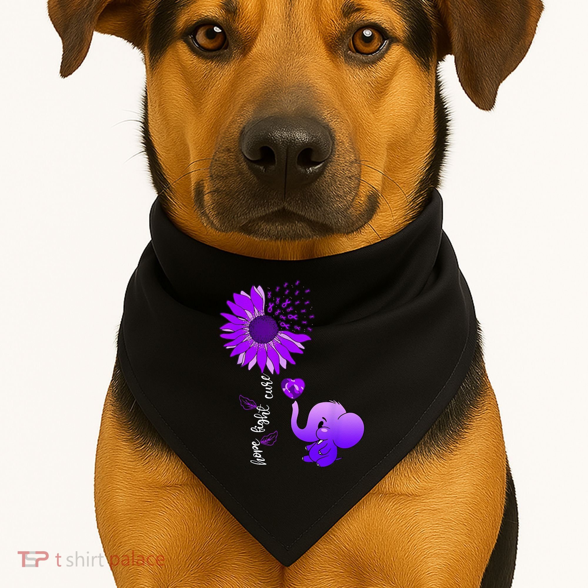 Alzheimers Awareness USA-Made Doggie Bandana