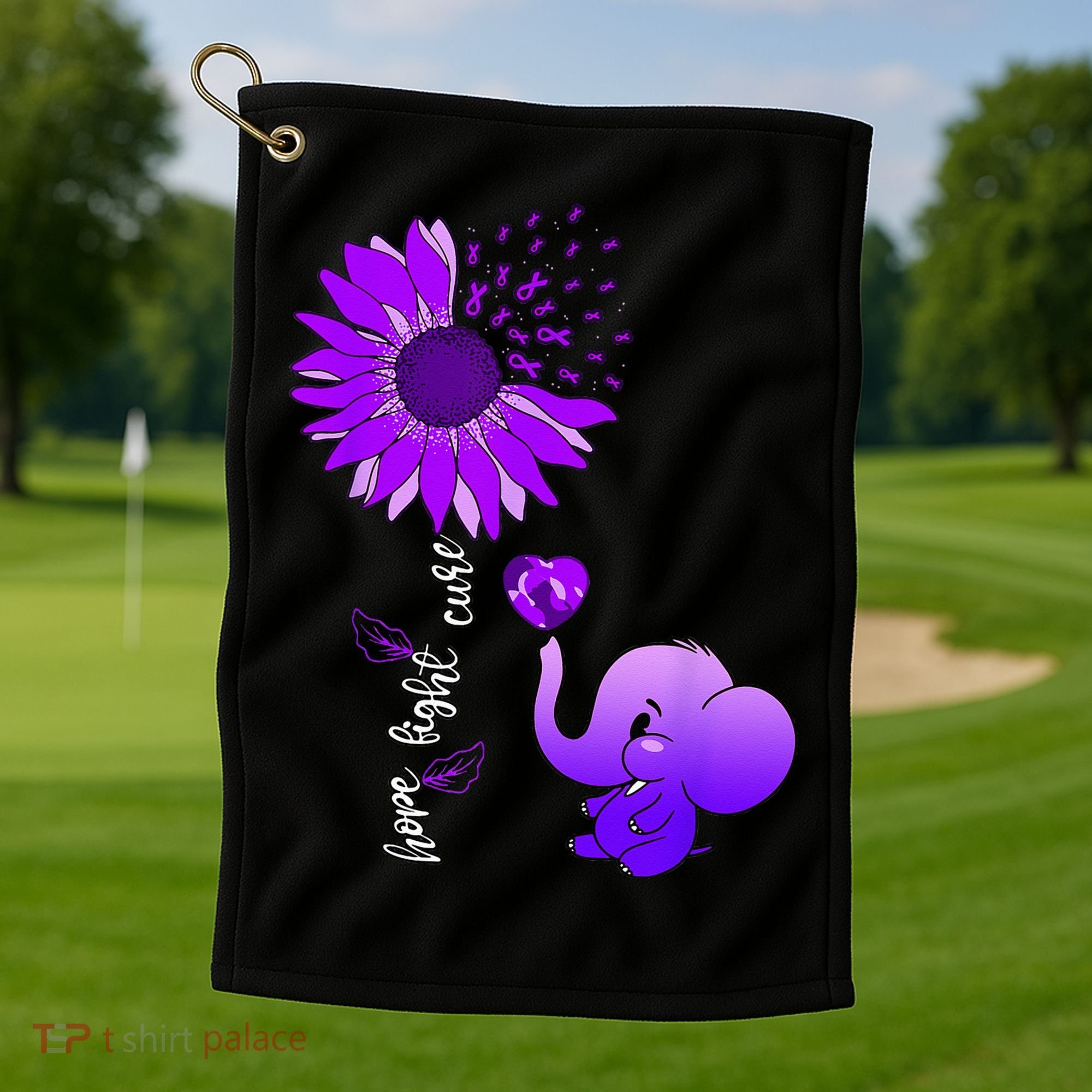 Alzheimers Awareness Golf Towel