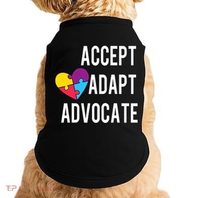 Autism Awareness Accept Adapt Advocate Autism Gift Doggie Tank