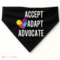 Autism Awareness Accept Adapt Advocate Autism Gift USA-Made Doggie Bandana thumb 0