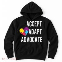 Autism Awareness Accept Adapt Advocate Autism Gift Hoodie thumb 0