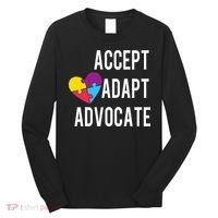 Autism Awareness Accept Adapt Advocate Autism Gift Long Sleeve Shirt thumb 0