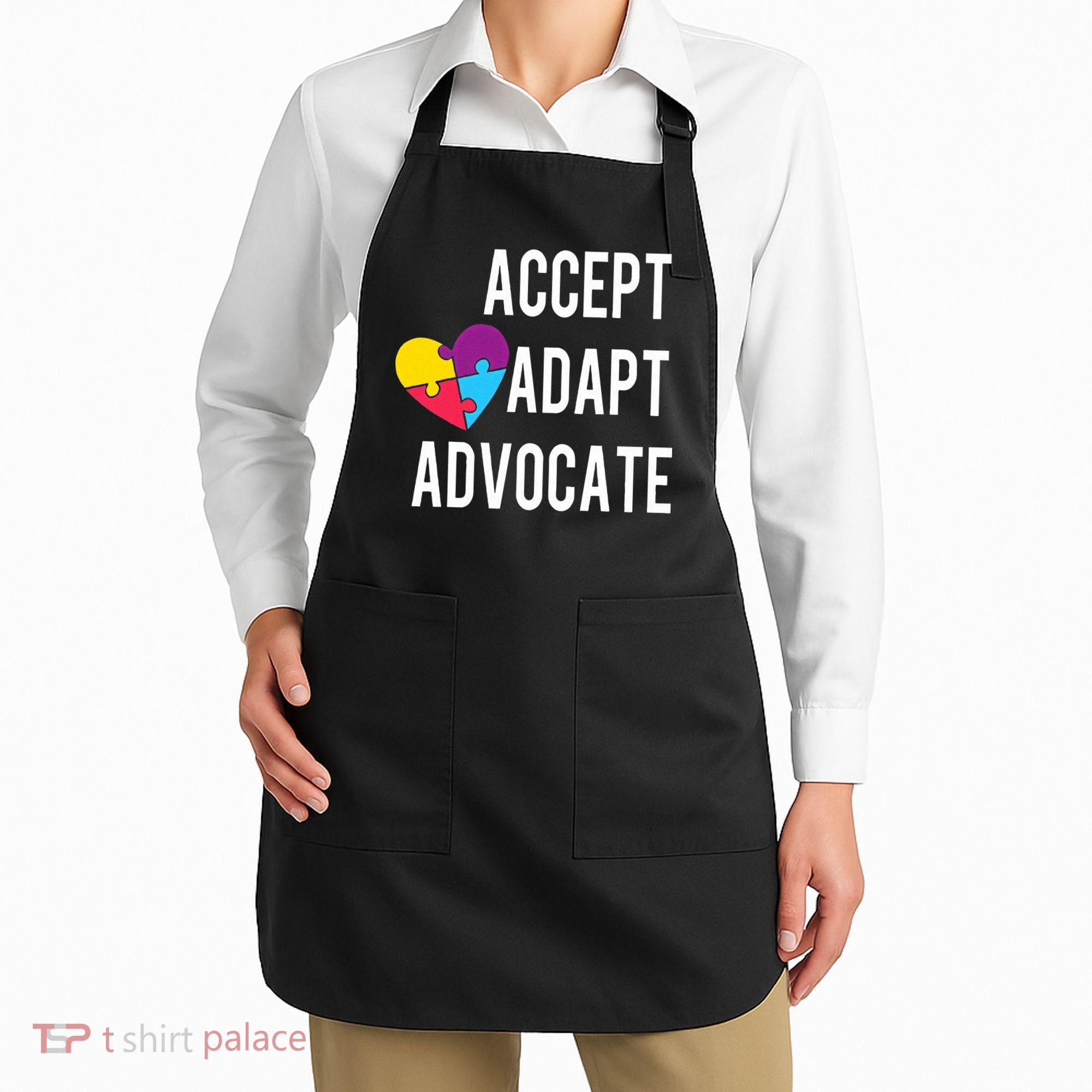Autism Awareness Accept Adapt Advocate Autism Gift Apron