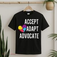 Autism Awareness Accept Adapt Advocate Autism Gift T-Shirt thumb 2