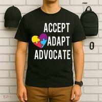 Autism Awareness Accept Adapt Advocate Autism Gift T-Shirt thumb 6