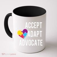 Autism Awareness Accept Adapt Advocate Autism Gift Coffee Mug thumb 0