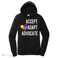 Autism Awareness Accept Adapt Advocate Autism Gift Women's Hoodie thumb 0