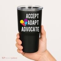 Autism Awareness Accept Adapt Advocate Autism Gift Tumbler thumb 2